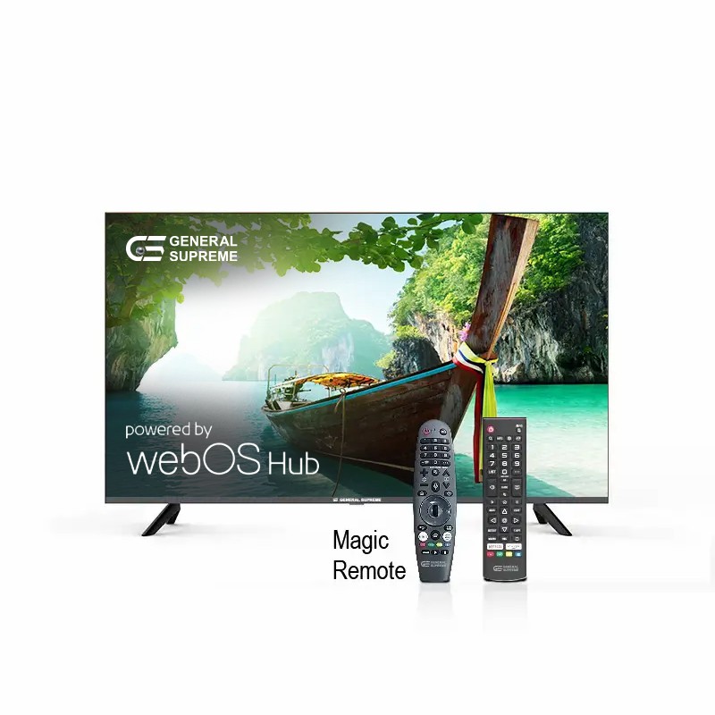 شاشة جنرال سوبريم 50 بوصه فائق الوضوح (4K-UHD-WEO OS) رسيفر داخلي
